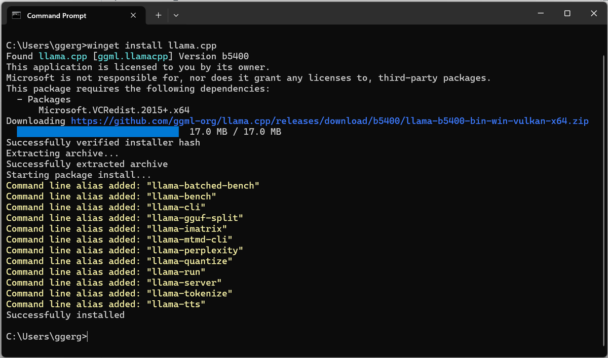 winget install llama.cpp