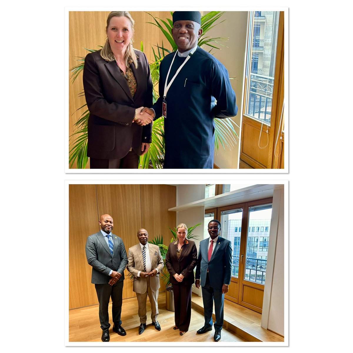 Celebrating 25 years of partnership between the EU and the African Union. Delighted to host EU and #AU #PSC Ambassadors, after yesterday's successful EU - AU Ministerial #AUEU25. We actively support peace and security on the African continent 🇪🇺🌍