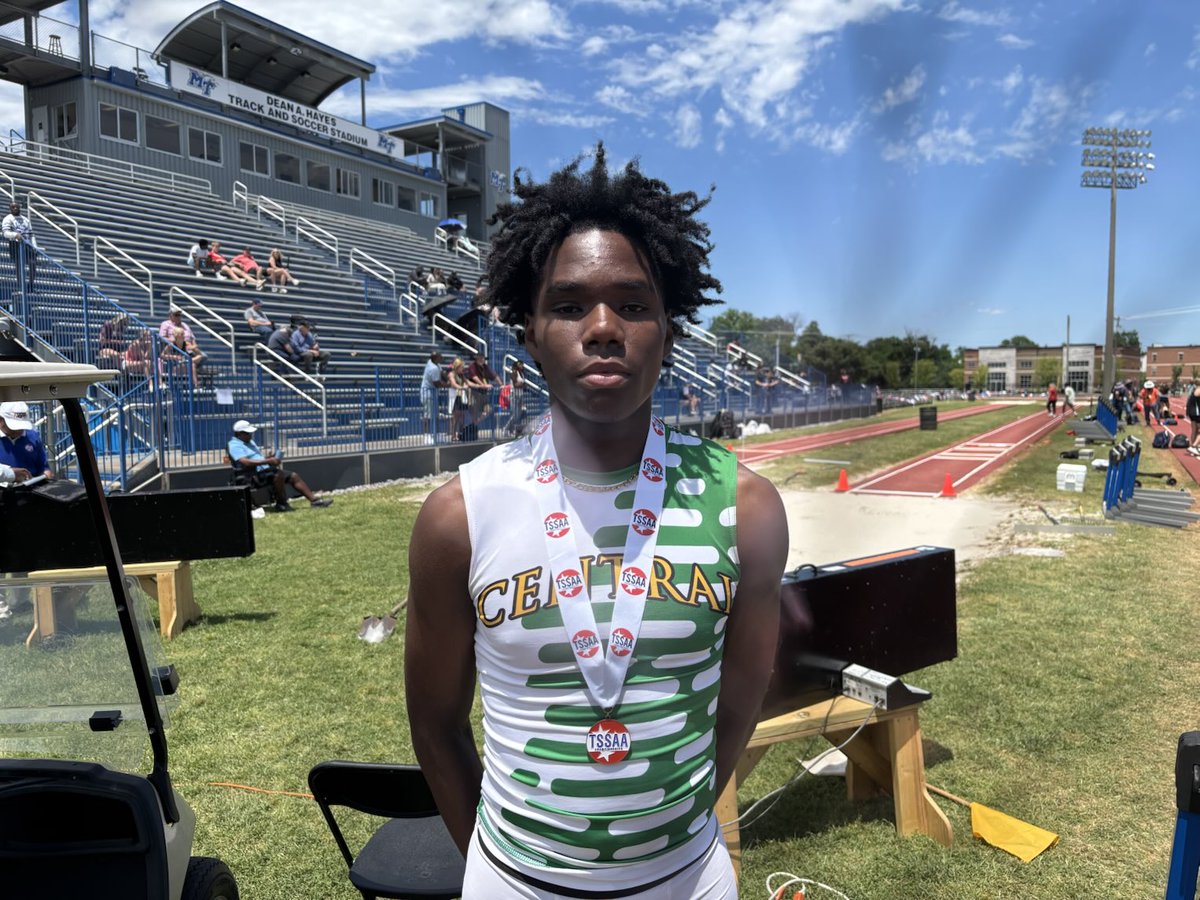 Congrats to Miles Nesmith of Central! He wins the Class AAA triple jump today with state-record jump of 51-7.5. Miles had jumped 51-5 earlier this year.