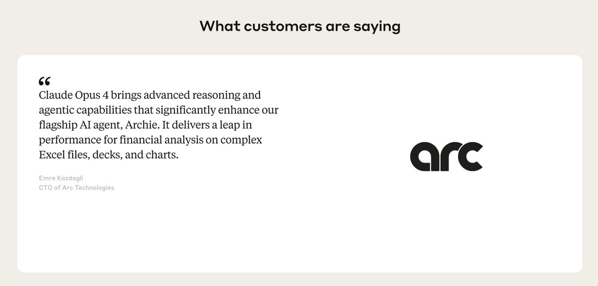 Archie + Claude Opus 4 = New era for AI in Finance
<a href="/join_arc/">Arc</a> <a href="/AnthropicAI/">Anthropic</a>