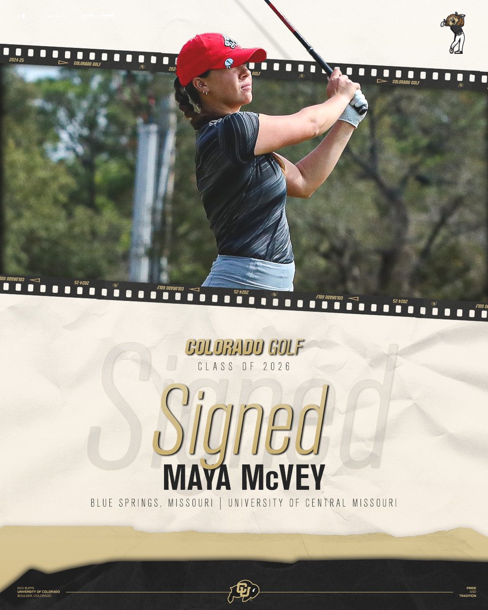 CUBuffsWGolf's tweet image. Maya McVey, who helped Central Missouri to a NCAA II runner-up finish, is joining the Buffaloes this fall! Welcome to Boulder Maya! buffs.me/4jeBHK8