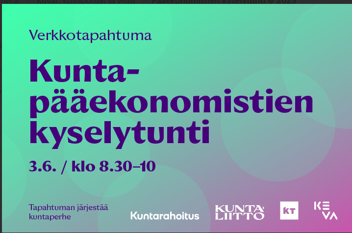 Kunta- ja hyvinvointialuetyönantajat KT (@kttyonantaja) on Twitter photo Mitä olet aina halunnut kysyä kuntapääekonomisteilta? Järjestämme yhdessä <a href="/Kuntaliitto/">Kuntaliitto | Kommunförbundet</a>, <a href="/Keva_fi/">Keva</a> ja <a href="/Kuntarahoitus/">Kuntarahoitus – MuniFin</a> kanssa Kuntapääekonomistien kyselytunnin tiistaina 3.6. klo 8.30–10. Mukana keskustelussa <a href="/JuhoRuskoaho/">Juho Ruskoaho</a>, <a href="/MinnaPunakallio/">Minna Punakallio</a>, <a href="/jrahkola/">Joonas Rahkola</a> ja <a href="/TimoVesala/">Timo Vesala (timovesala.bsky.social)</a>. Ilmoittaudu Mitä olet aina halunnut kysyä kuntapääekonomisteilta? Järjestämme yhdessä <a href="/Kuntaliitto/">Kuntaliitto | Kommunförbundet</a>, <a href="/Keva_fi/">Keva</a> ja <a href="/Kuntarahoitus/">Kuntarahoitus – MuniFin</a> kanssa Kuntapääekonomistien kyselytunnin tiistaina 3.6. klo 8.30–10. Mukana keskustelussa <a href="/JuhoRuskoaho/">Juho Ruskoaho</a>, <a href="/MinnaPunakallio/">Minna Punakallio</a>, <a href="/jrahkola/">Joonas Rahkola</a> ja <a href="/TimoVesala/">Timo Vesala (timovesala.bsky.social)</a>. Ilmoittaudu