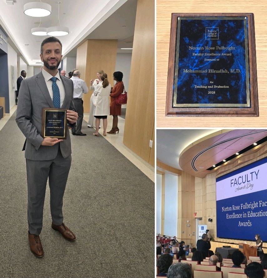 Mohammad Hirzallah (@7irz) on Twitter photo Gareteful to share that I received the Norton Rose Full right Faculty Excellence Award for Teaching and Evaluation at <a href="/bcmhouston/">BCMHouston</a> Gareteful to share that I received the Norton Rose Full right Faculty Excellence Award for Teaching and Evaluation at <a href="/bcmhouston/">BCMHouston</a>