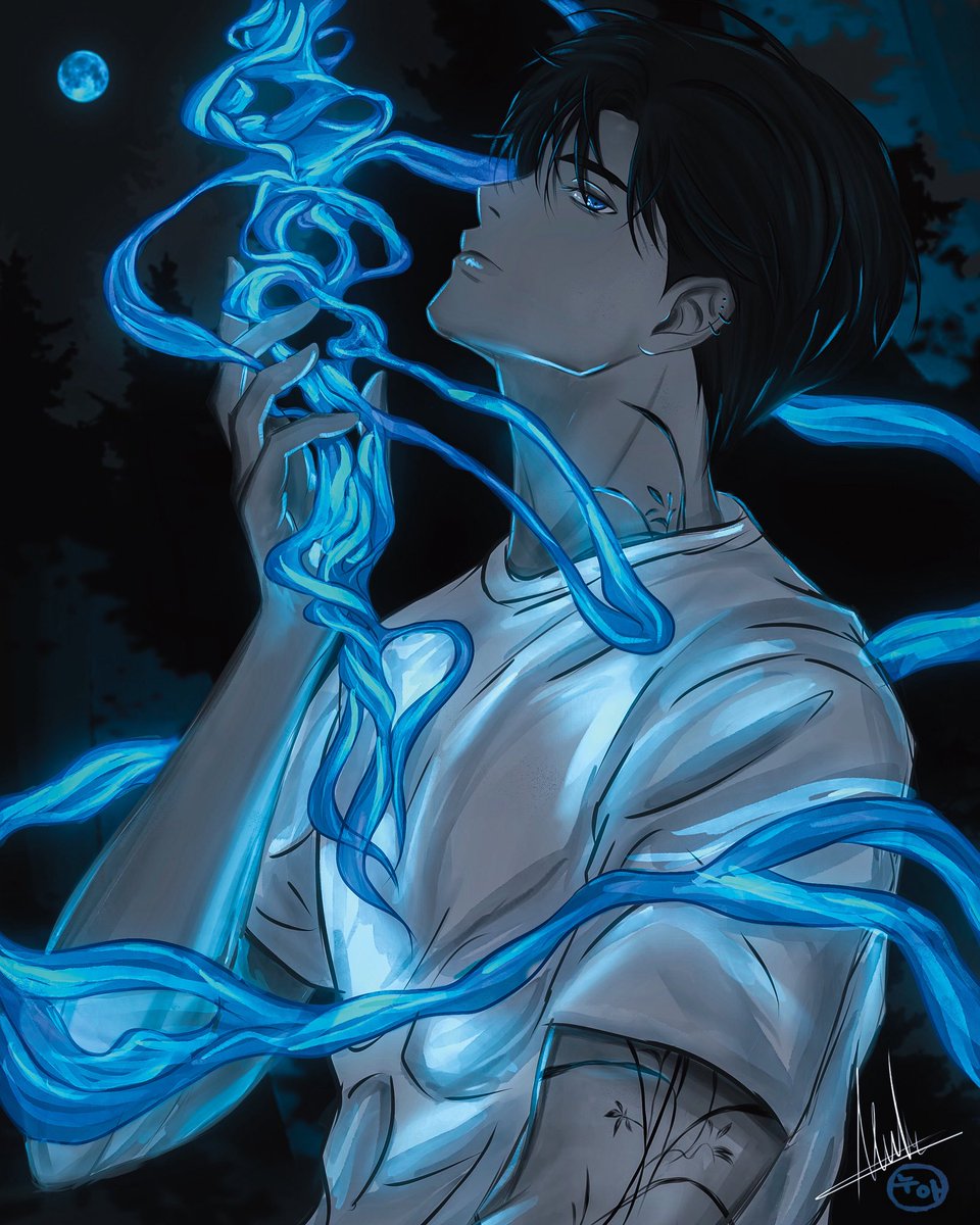 nuah_x's tweet photo. Showing my love to Kim Muheun with a little fanart 🥰💙 hope someday @B_My_Guest may release an artbook 🥰💙 and if yes please ship worldwide 🍀💙 https://t.co/u435crgq1B