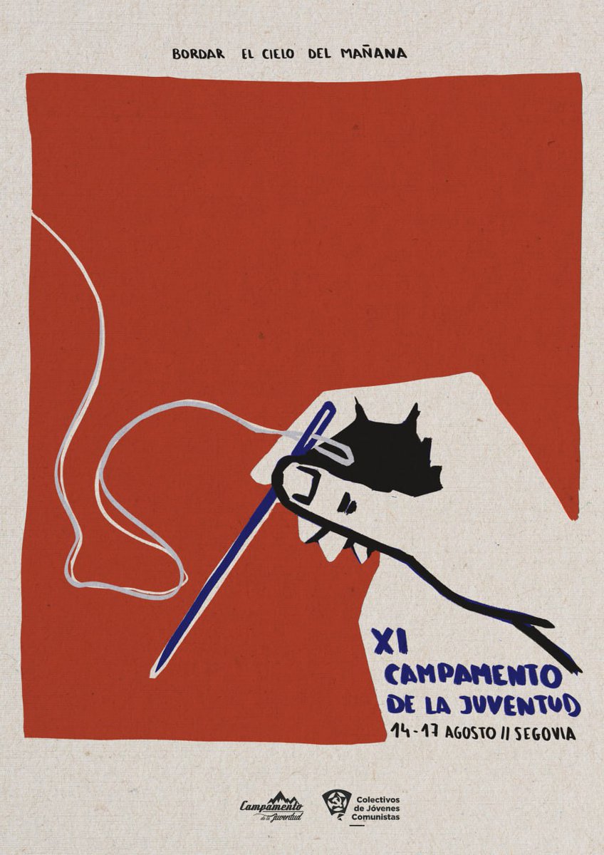 🏕️¡Vuelve el campamento de la Juventud!   
🪡  Bordar el cielo del Mañana.
📅 14, 15, 16 y 17 de agosto, Segovia.