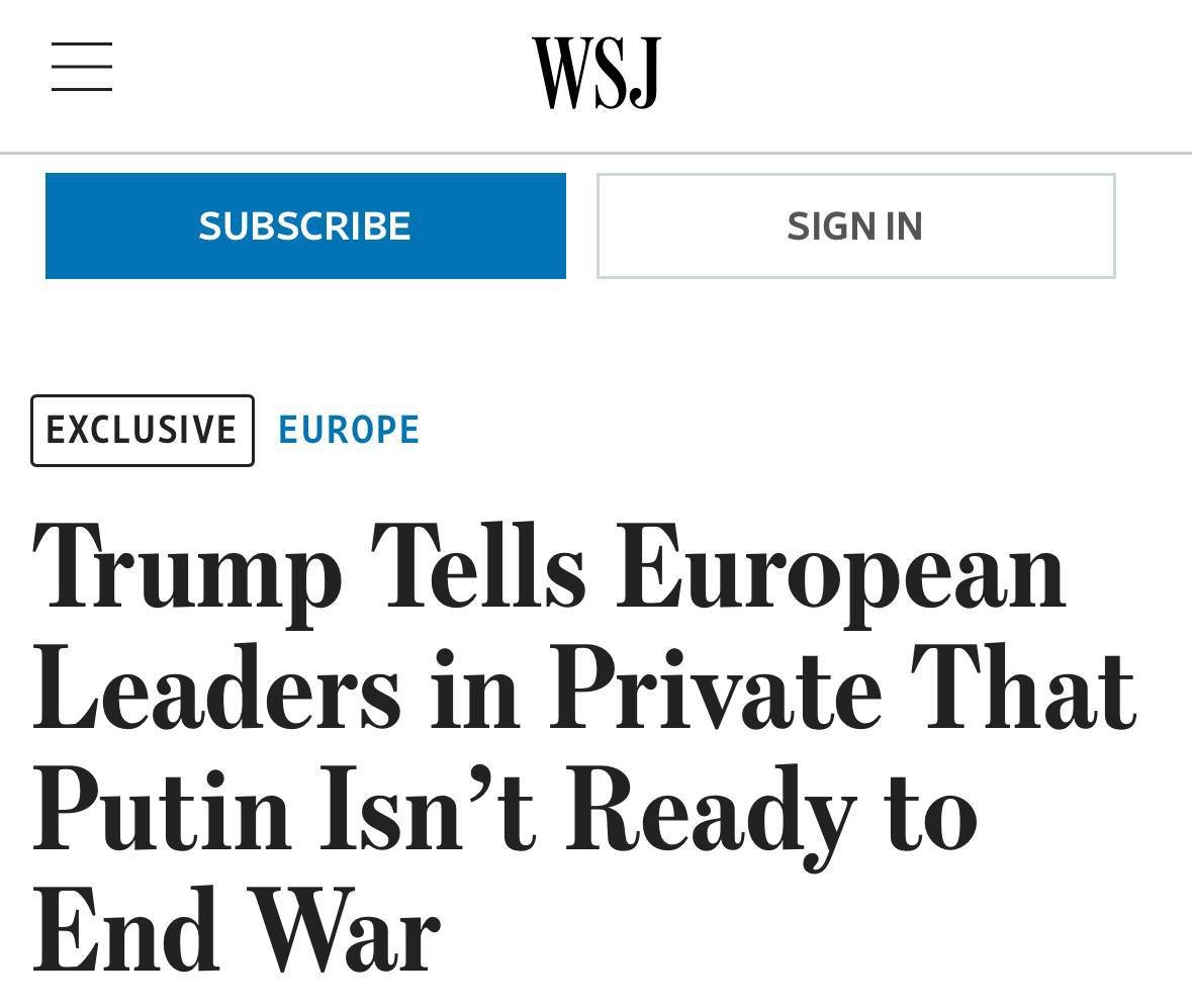 We Europeans have been telling Trump this publicly for three years.