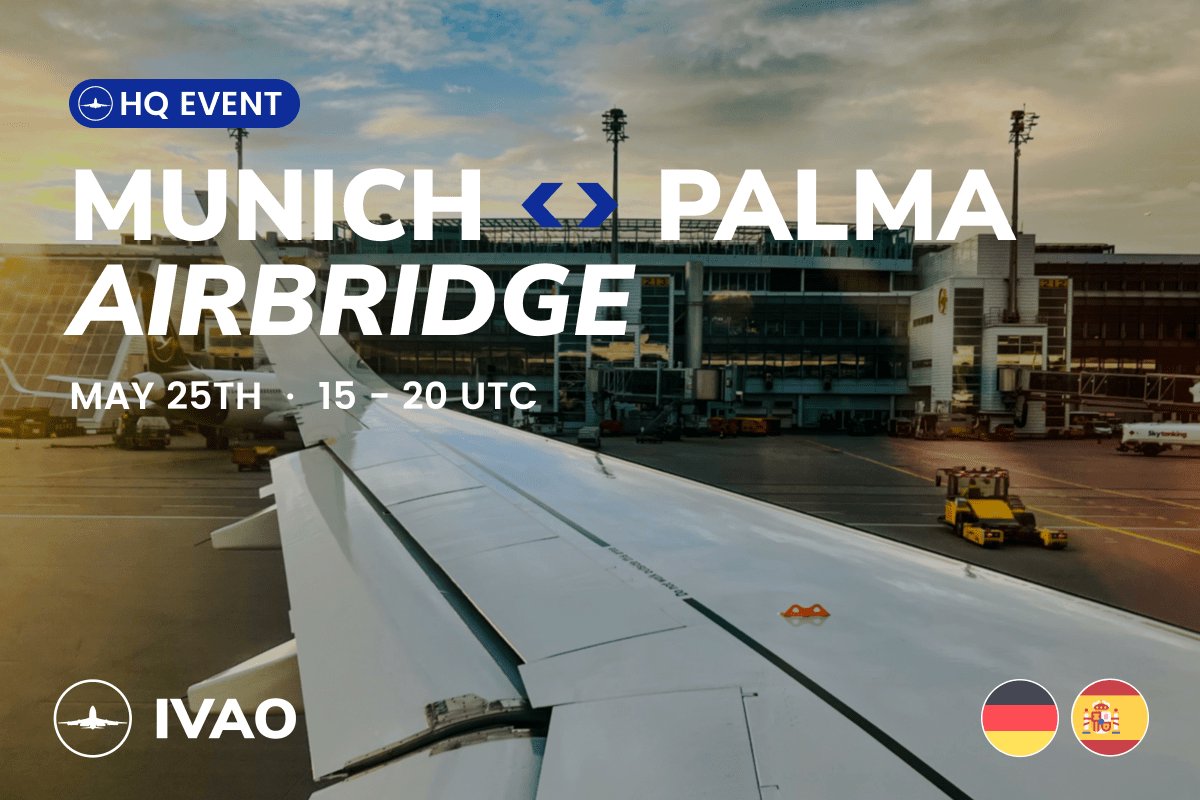 IVAOES's tweet image. ¡El verano aterriza en IVAO España! Y, como ya es tradición, inauguramos la temporada con nuestro emblemático puente aéreo entre Múnich y Palma de Mallorca ☀️ l.ivao.es/mpai