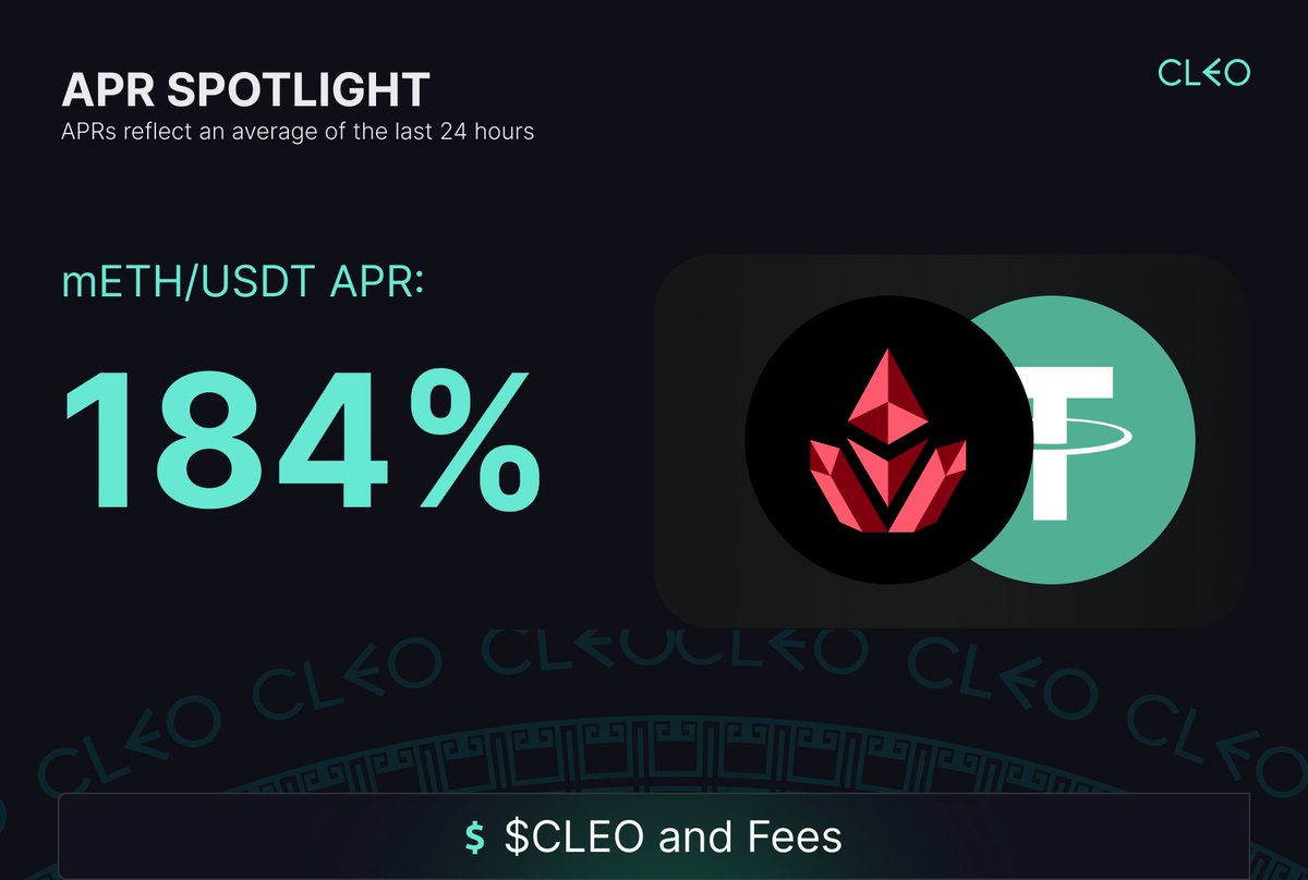 You may not be a public company, but you can farm $mETH on Cleo for 184%