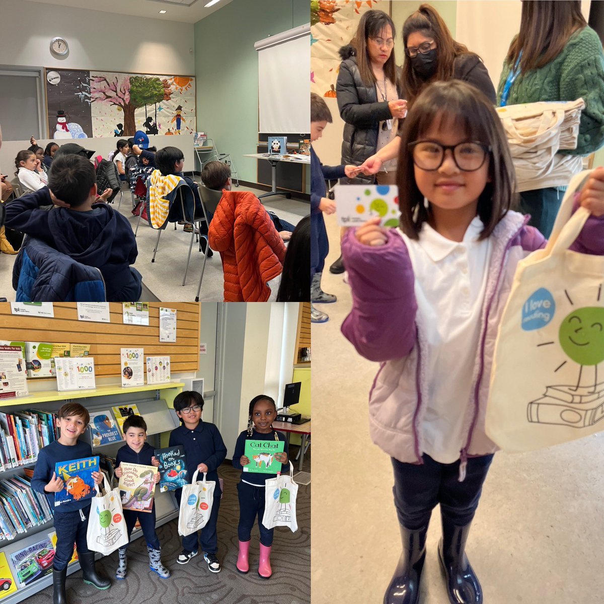 Mrs. Frati’s class didn’t let the rain stop them from a walk to our local library! <a href="/torontolibrary/">Toronto Public Library</a>