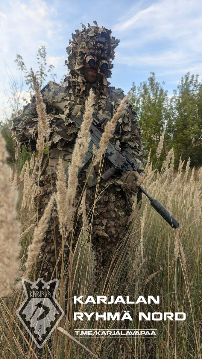 KarjalanNORD's tweet image. NORD: volunteer. Night operations. Camouflage, DTNVS, silenced weapons, lethal precision.
#FreeKarelia