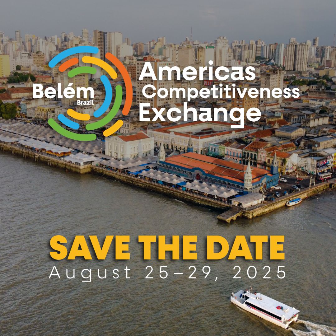 OAS Competitiveness (@riacnetorg) on Twitter photo 🚨 The 21st Americas Competitiveness Exchange is heading to Belém do Pará, Brazil! 🇧🇷
📅 August 25–29, 2025
🌎 Technology parks, research, innovation, industry networks & economic development in the heart of the Amazon.
#ACEBelém
<a href="/OAS_official/">OAS</a> <a href="/OAS_Development/">OAS Development</a> <a href="/USAmbOAS/">US Mission to the Organization of American States</a> 🚨 The 21st Americas Competitiveness Exchange is heading to Belém do Pará, Brazil! 🇧🇷
📅 August 25–29, 2025
🌎 Technology parks, research, innovation, industry networks & economic development in the heart of the Amazon.
#ACEBelém
<a href="/OAS_official/">OAS</a> <a href="/OAS_Development/">OAS Development</a> <a href="/USAmbOAS/">US Mission to the Organization of American States</a>