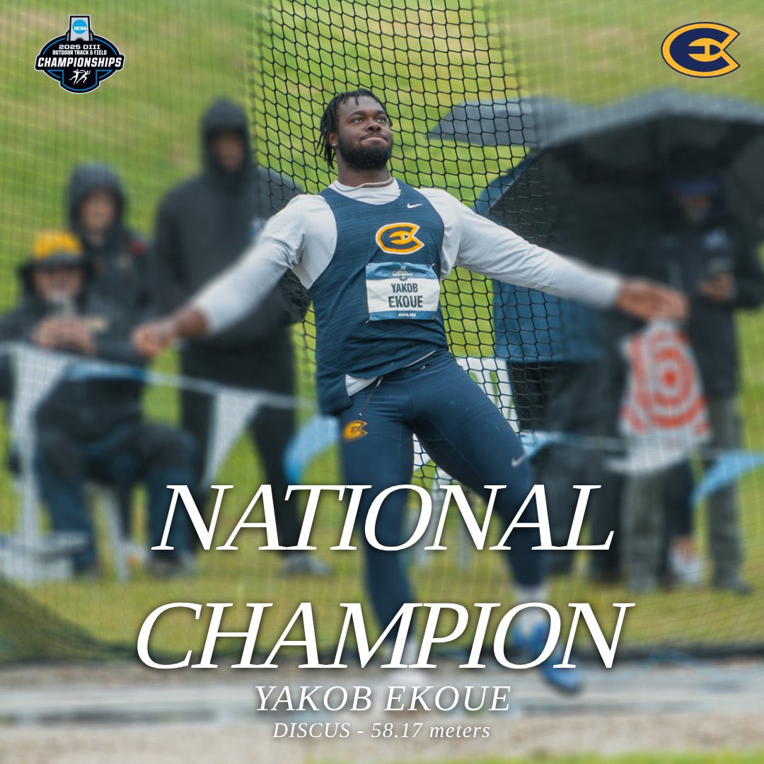 UWEC Athletics (@uwecblugolds) on Twitter photo THE CHAMP RETAINS HIS TITLE! 👑
Yakob Ekoue defends his discus title on his final throw with the 8th furthest distance in meet history!
<a href="/uwectrack/">Blugold Track & Field</a> | #RollGolds THE CHAMP RETAINS HIS TITLE! 👑
Yakob Ekoue defends his discus title on his final throw with the 8th furthest distance in meet history!
<a href="/uwectrack/">Blugold Track & Field</a> | #RollGolds