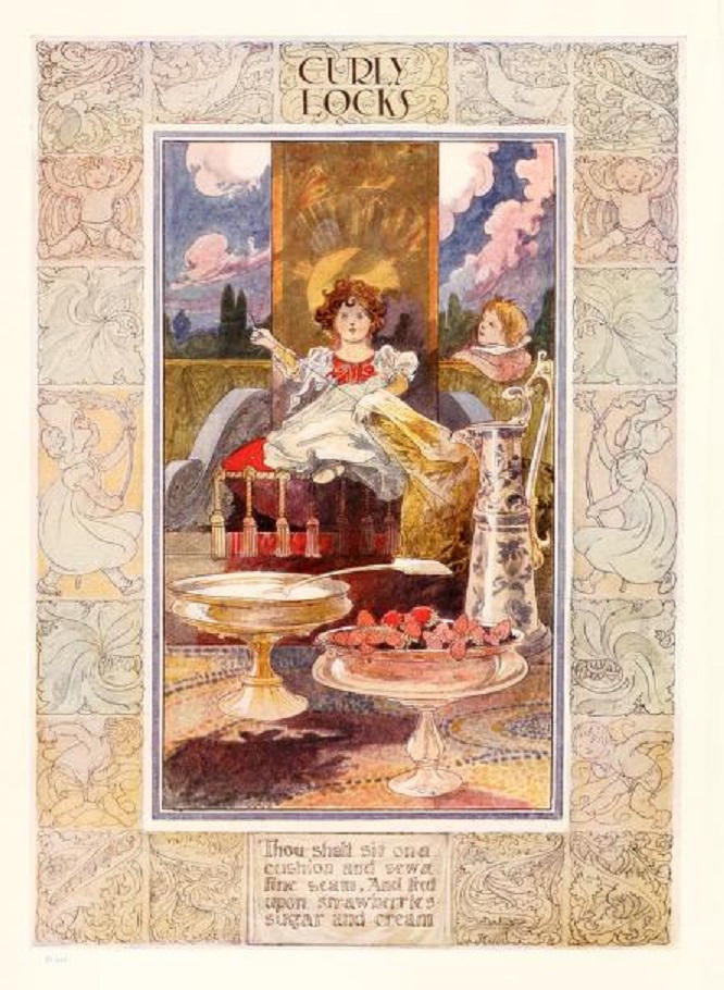 KarenSloan's tweet image. Thou shalt sit on a cushion and sew a fine seam,
And feed upon strawberries, sugar, &amp;amp; cream.
- Curly Locks 🎨 Charles Robinson, 1920
#fairytales #nurseryrhymes #goals