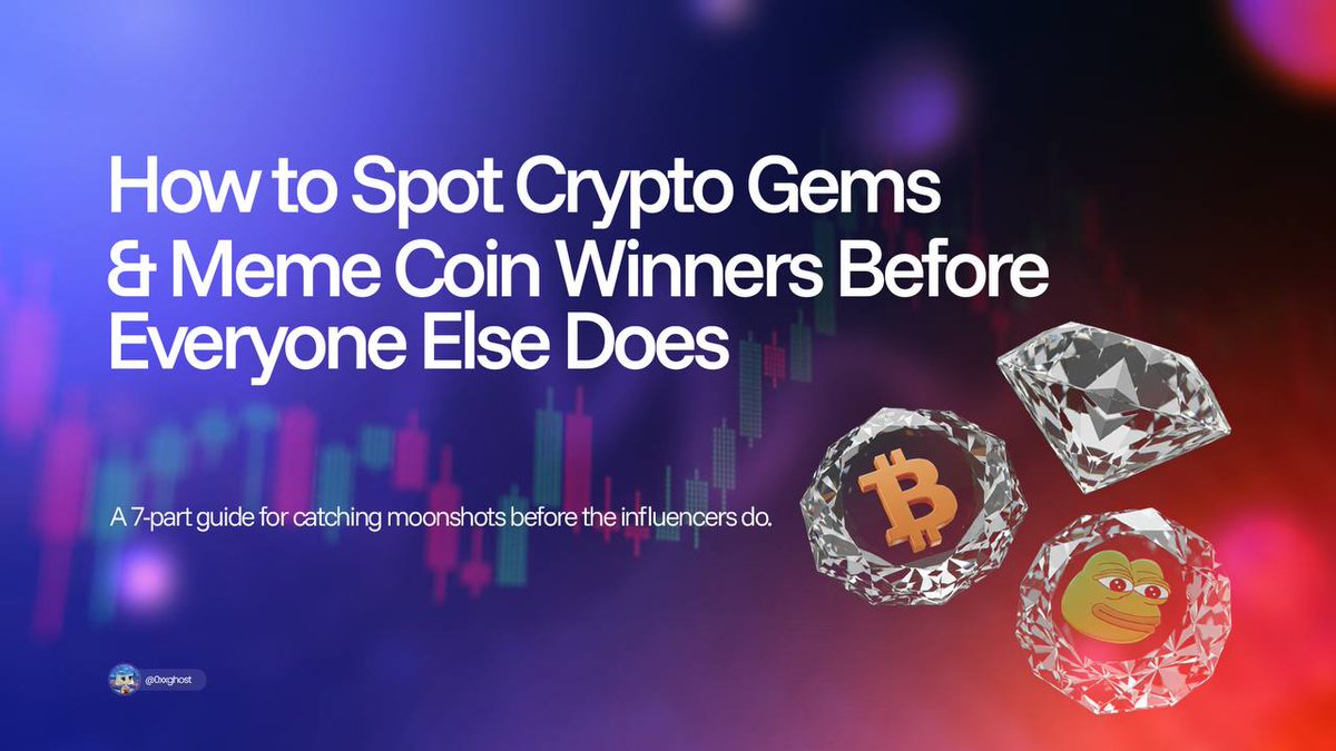 0xxghost's tweet image. Hi @defi_major.

Here’s your reply to “How to Spot Gems &amp;amp; What to focus on in the meme market” question…

I hope it helps you &amp;amp; others..

A 🧵;
