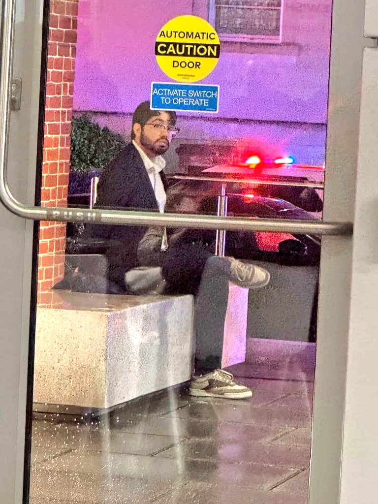 Elias Rodriguez, the alleged shooter at the Israeli embassy in Washington, D.C., after being arrested from inside the Jewish Museum.

They left him, with his legs crossed, to sit and chill....ALONE 

False Flag Incoming