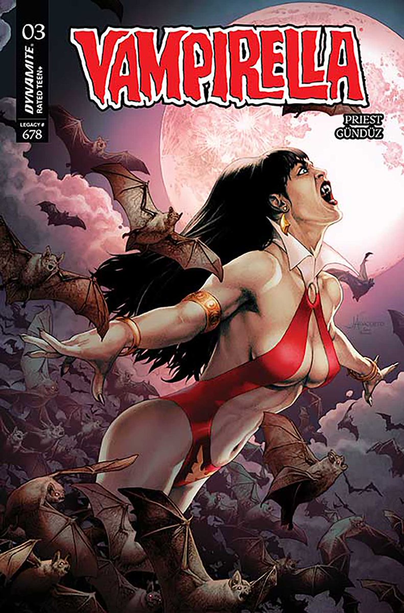 DynamiteComics's tweet photo. Monday is the Final Order Cutoff for Vampirella Vol 7 #3 from Christopher Priest and Ergun Gunduz. Look for the cover by Jay Anacleto. Also available in Virgin, B&W and Virgin B&W.
#vampirella #christopherpriest #ergungunduz #jayanacleto
https://t.co/kN3npT3uNB https://t.co/xBAQj4QBVS