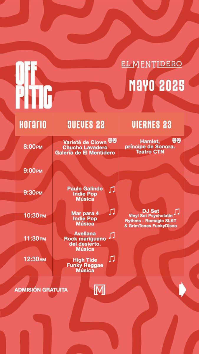 rodolfonevarez's tweet photo. Off Pitic.
Del 22 al 25 de mayo en El Mentidero. 
Admisión gratuita. https://t.co/PsrDPyt1HP