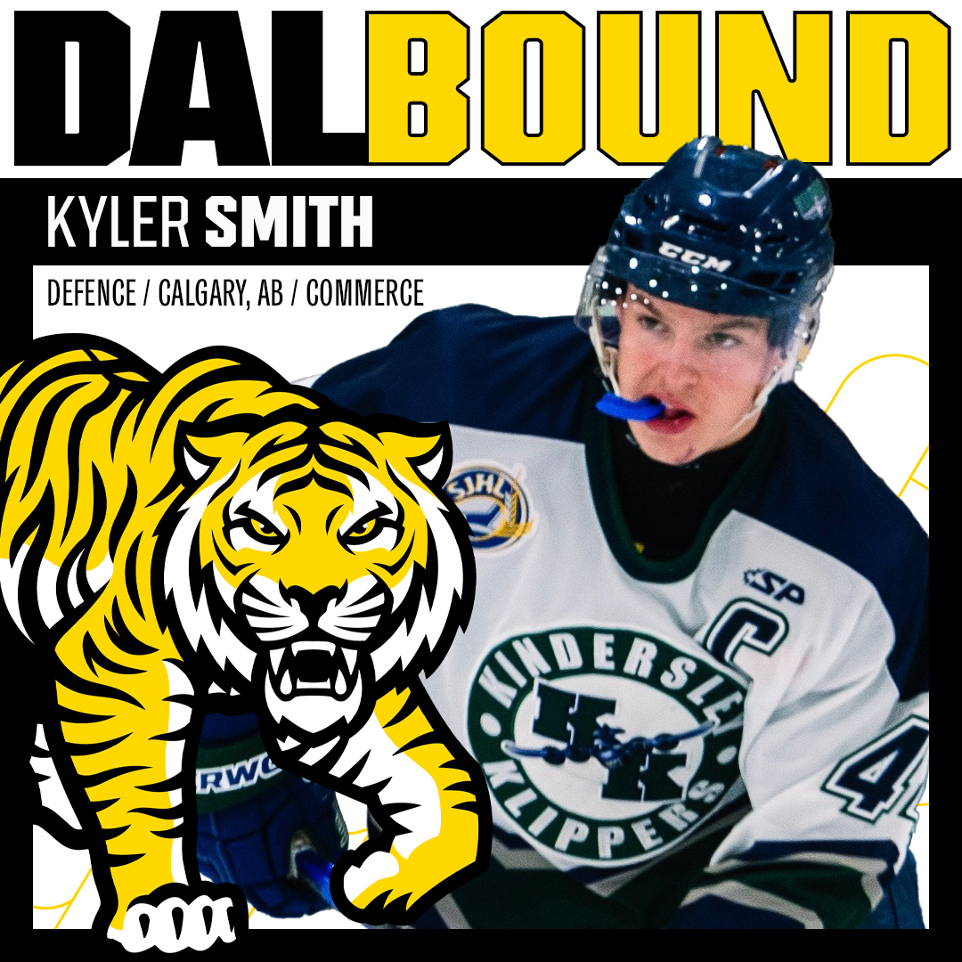 🚨New Tiger Alert🚨

Dalhousie Tigers men’s hockey head coach Chris Donnelly is pleased to announce the commitment of Kyler Smith for the 2025-26 season.  

ow.ly/3oYw50VX8oO