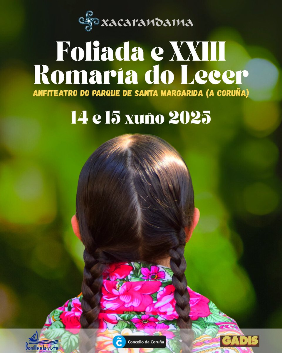 ACXacarandaina's tweet photo. Aquí vos vai un dos eventos de temporada!
#xacarandaina #xacasomostodos #foliadaeromariadolecer2025 #baile #música https://t.co/tOV6gZHIKe