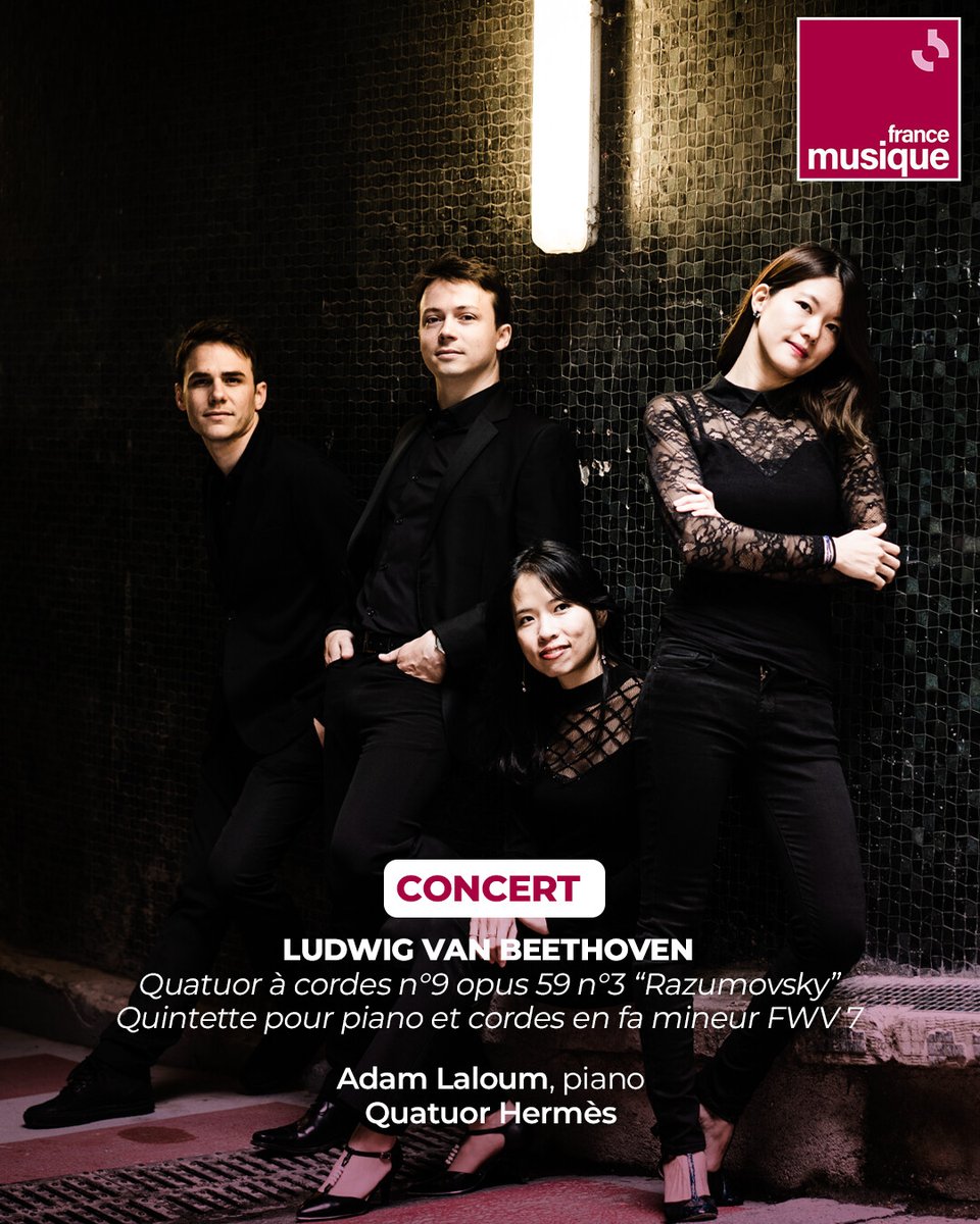 Deux œuvres magistrales de Beethoven résonnent sous les doigts inspirés du Quatuor Hermès et du pianiste Adam Laloum. Un voyage entre fougue classique et profondeur romantique, capté au Festival de Pâques de Deauville.
➡️ l.francemusique.fr/yvO