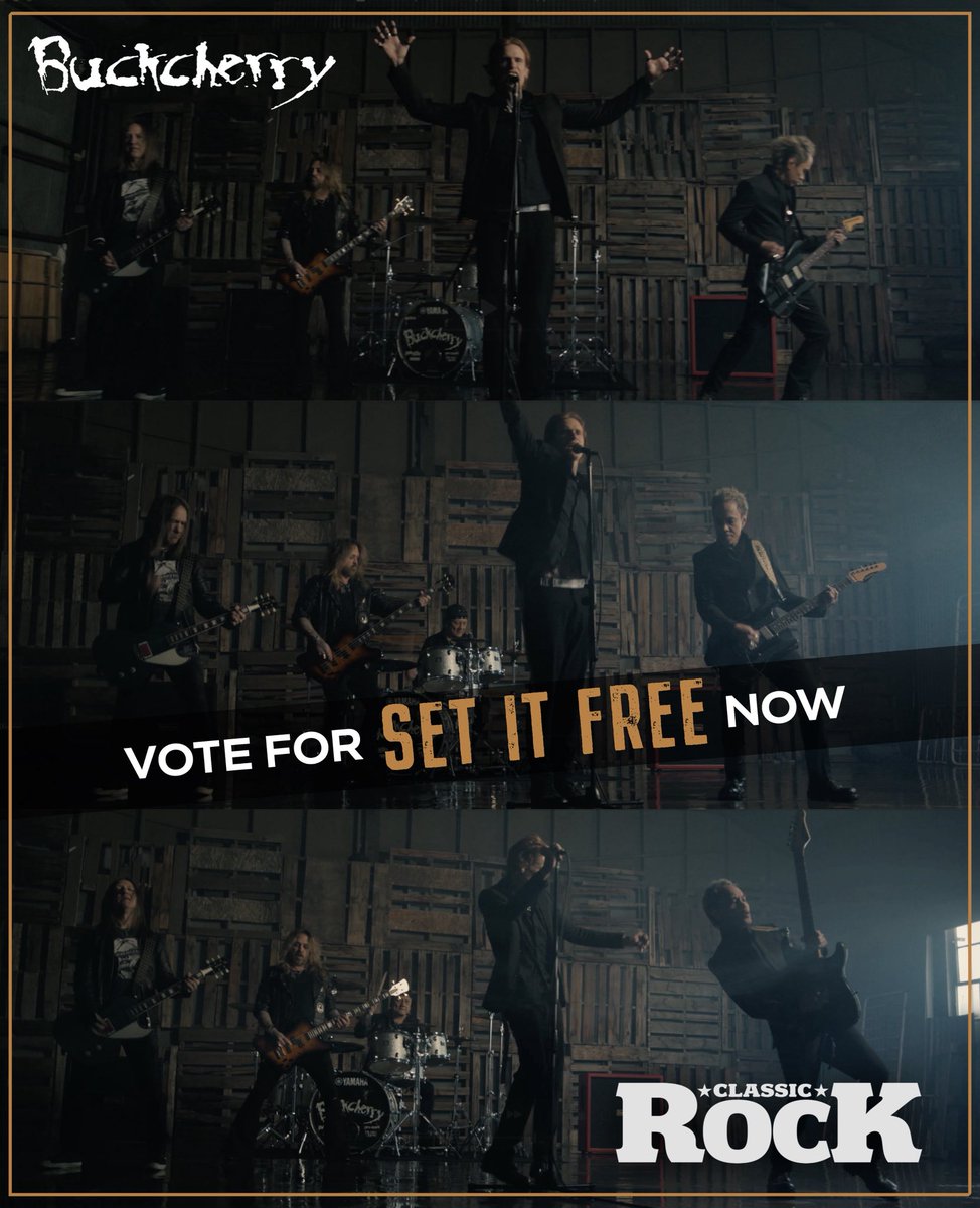 Buckcherry (@buckcherry) on Twitter photo VOTE FOR BUCKCHERRY ⚡
Our new single “Set It Free” is nominated for <a href="/ClassicRockMag/">Classic Rock Magazine</a>’s 'Track Of The Week'!! Can we take home the win?!
VOTE NOW HERE: loudersound.com/features/class… VOTE FOR BUCKCHERRY ⚡
Our new single “Set It Free” is nominated for <a href="/ClassicRockMag/">Classic Rock Magazine</a>’s 'Track Of The Week'!! Can we take home the win?!
VOTE NOW HERE: loudersound.com/features/class…