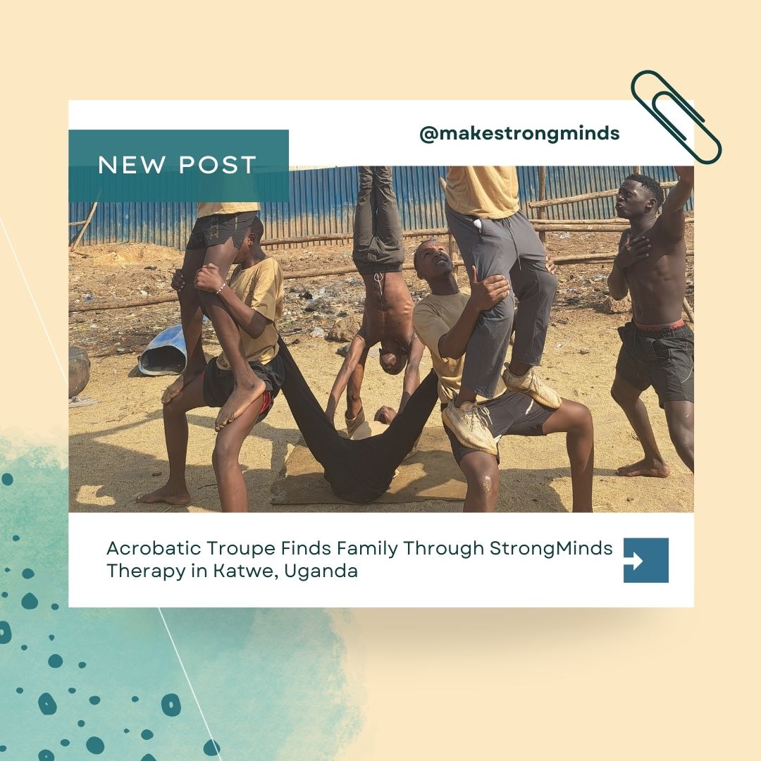 The Village Roots acrobatic troupe found more than an audience—they found family. 💛 With StrongMinds' group therapy, they overcame depression and built new futures. 💫

Read their story 👇
strongminds.org/acrobatic-trou…

#MentalHealth #StrongMinds #VillageRoots