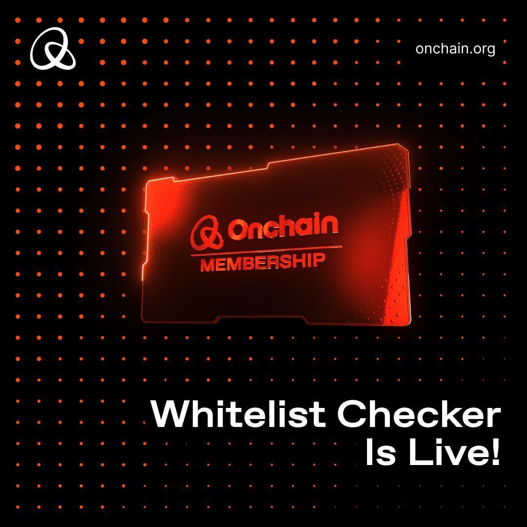 Are you on our whitelist? 

Check it now: onchain.org/membership/whi…