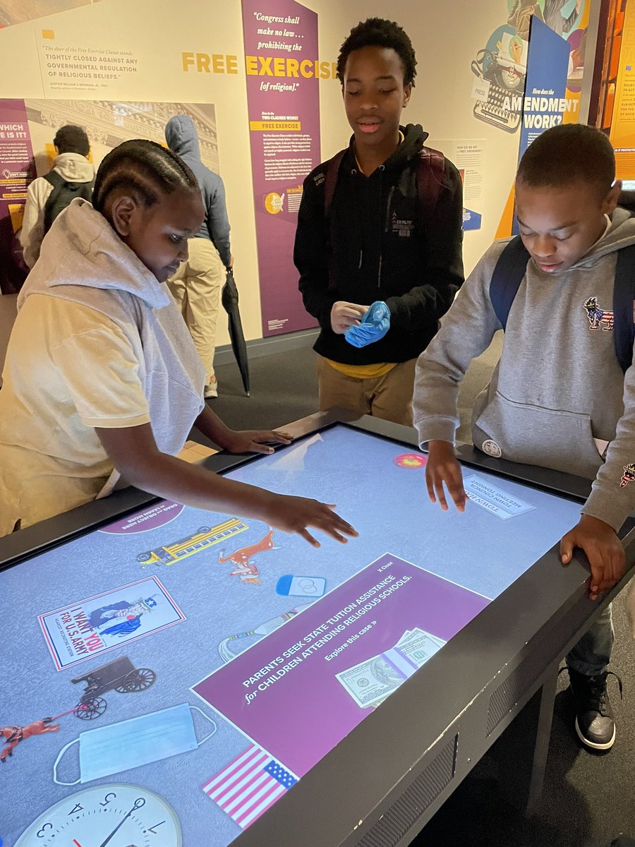 mecometz's tweet photo. Our Student Government Association scholars had an amazing time learning more about the history of our government today at the @ConstitutionCtr ! @JBBulldogsPHL @PHLschools https://t.co/boJWIfF6lC
