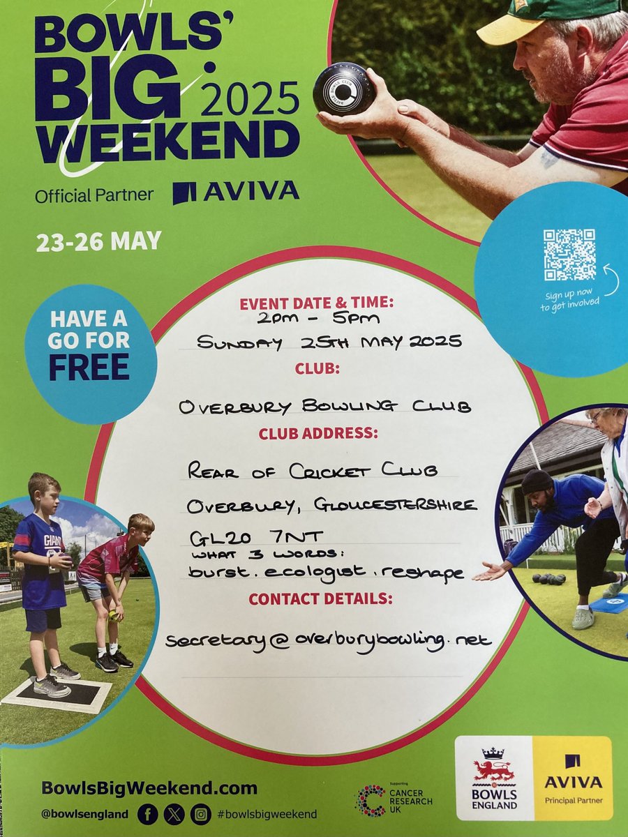 If you want to try bowls in South Worcestershire we are taking part in <a href="/BowlsEngland/">Bowls England</a> #BowlsBigWeekend this Sunday - just come along!