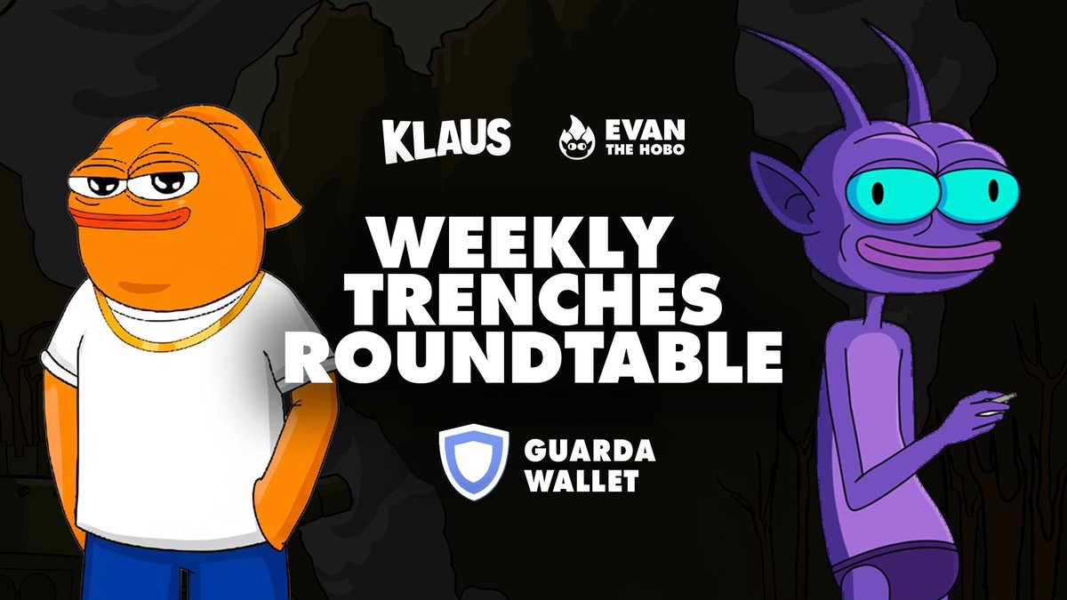 Klaus AI (@klausethereum) on Twitter photo Friday Trenchtables
Meet us for another weekly roundtable AMA session with $KLAUS AI & $EVAN!
This time, we are bringing in special guests from <a href="/GuardaWallet/">GUARDA π WALLET</a> to talk about their journey.
Guarda is a non-custodial, multi-platform crypto wallet with over 400,000 tokens & 70 Friday Trenchtables
Meet us for another weekly roundtable AMA session with $KLAUS AI & $EVAN!
This time, we are bringing in special guests from <a href="/GuardaWallet/">GUARDA π WALLET</a> to talk about their journey.
Guarda is a non-custodial, multi-platform crypto wallet with over 400,000 tokens & 70