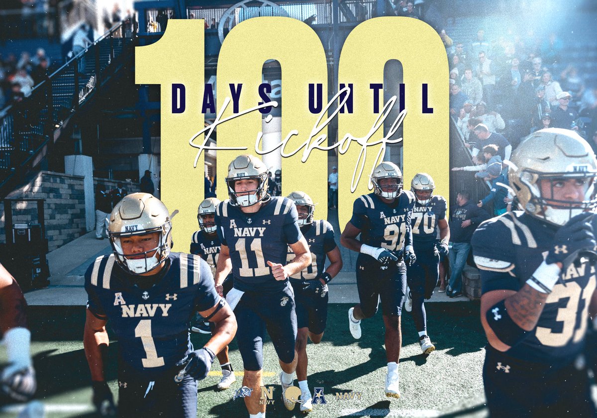 NavyFBrecruit's tweet photo. 100 days until we’re back at HOME! See you in Annapolis SOON!!🔥🔥

#GoNavy | #26GOATED | #RollGoats https://t.co/nF9l2Pb27K