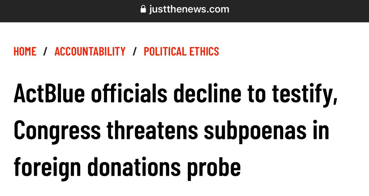 TrashDiscourse's tweet image. ActBlue Officials now refusing to testify in front of Congress.
Contempt, Jail and bring criminal charges