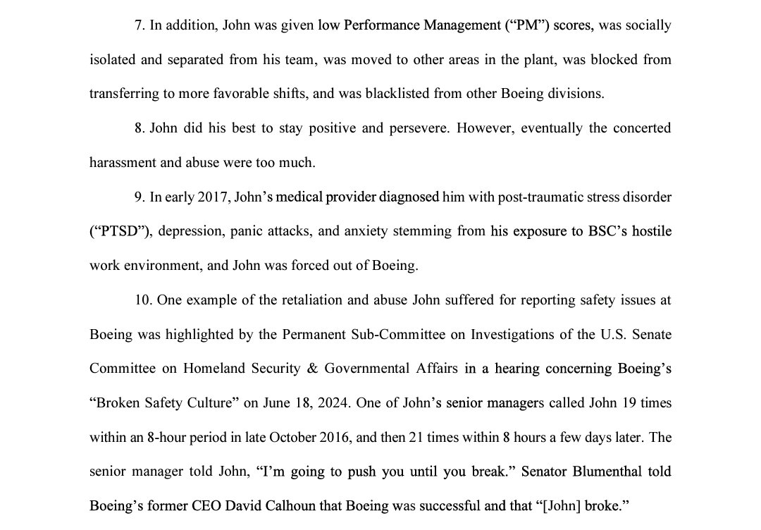HackingButLegal's tweet photo. Here is @Boeing whistleblower's John Barnett's suicide note.
He tried desperately for years to escalate severe safety concerns, but was subjected to a relentless #SAAPP campaign by senior management targeting him psychologically which led to his death last year on March 9th. https://t.co/q337qcYLQz