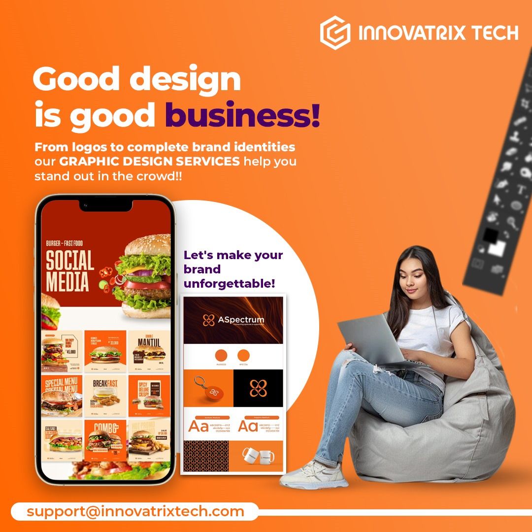 Innovatrixtech's tweet photo. Stand out with stunning design! 🌟
From logos to full brand identities — we make your business shine.

📩 DM us or visit: https://t.co/DOwtXuXgDj
#GraphicDesign #BrandIdentity #InnovatrixTech #CreativeDesign https://t.co/mMltuAMb2h