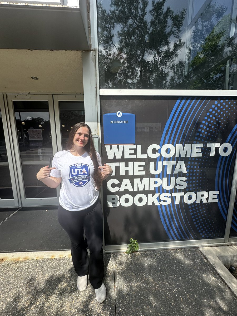 Head on over to the <a href="/UTABookstore/">UTA Bookstore</a> and snag a <a href="/UTAMavsFlagFB/">UTAMavsFlagFB</a> t-shirt! 👕 🏈 

#BuckEm🐎