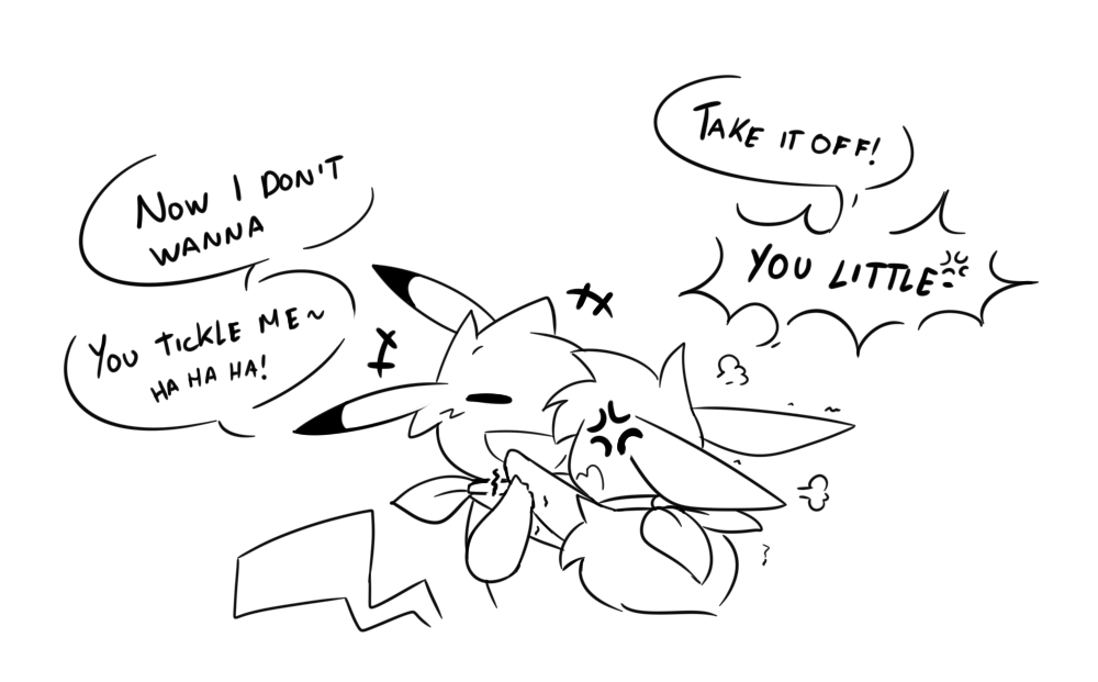 Sometimes I do this to myself and ask "why". 

#hisuianzorua #eevee #ocs #pokemon #pikachu