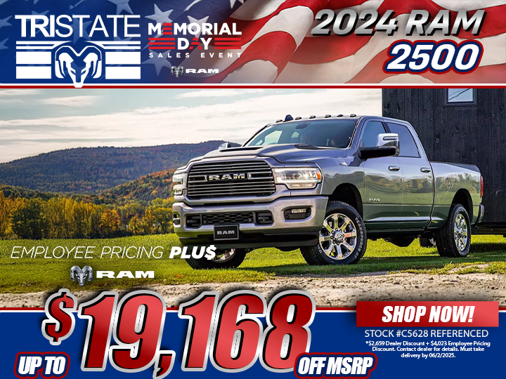 TriStateCDJR's tweet photo. 💥 Built to haul. Ready to work. 💪
Check out the powerful 2024 Ram 2500 at Tri-State CDJR — strength, style, and serious capability all in one truck.
👉 Stop by today or schedule your test drive!

#Ram2500 #TriStateCDJR https://t.co/v1uxvfAwMX https://t.co/6v7eghPtzf