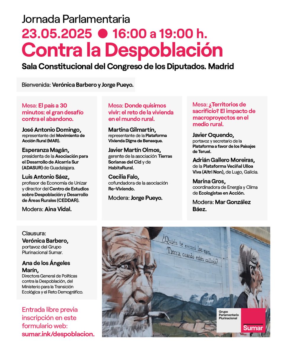 Mañana en el Congreso de los Diputados en Madrid. Entrada libre inscribiendose por cuestiones de seguridad.