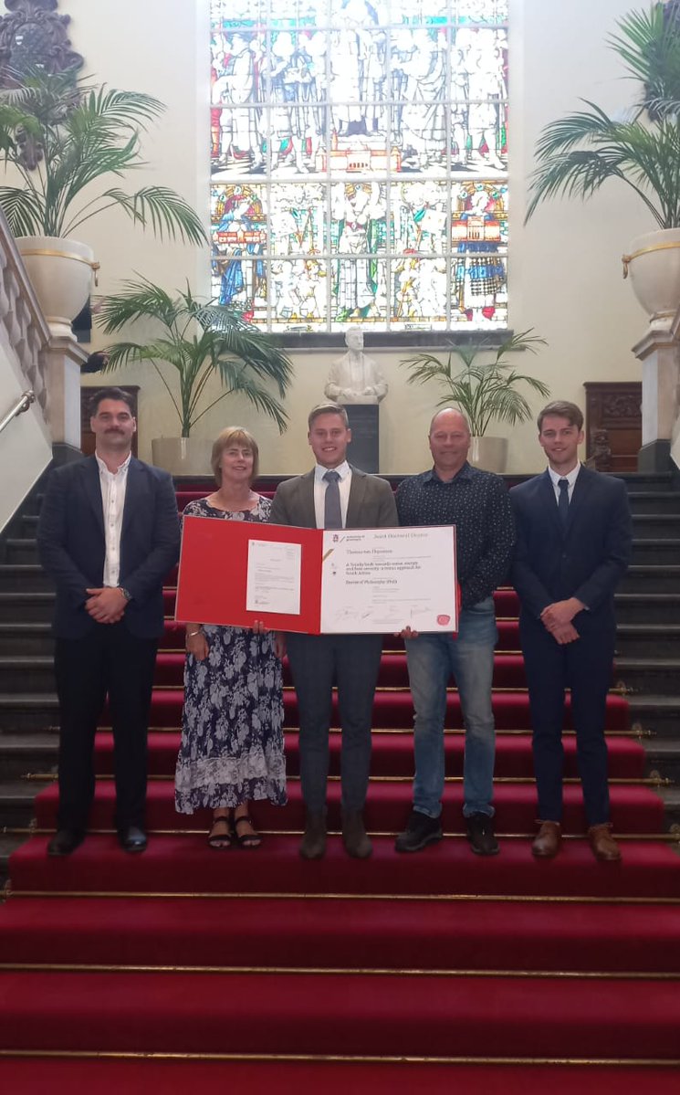 irees (@irees_research) on Twitter photo Congrats to Dr. Thomas van Huyssteen (<a href="/univgroningen/">University of Groningen</a>) on his PhD!
His thesis explores 🇿🇦 South Africa’s Water-Energy-Food nexus—offering insights on resource efficiency, energy transition, and food security under climate & economic pressures.
🔗 rug.nl/about-ug/lates… #PhD Congrats to Dr. Thomas van Huyssteen (<a href="/univgroningen/">University of Groningen</a>) on his PhD!
His thesis explores 🇿🇦 South Africa’s Water-Energy-Food nexus—offering insights on resource efficiency, energy transition, and food security under climate & economic pressures.
🔗 rug.nl/about-ug/lates… #PhD