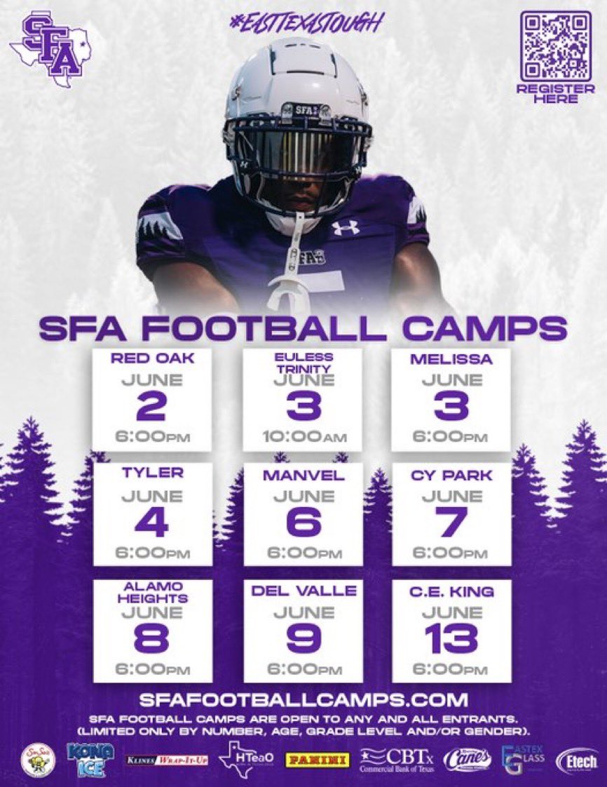 Jason Wilson II (@wilson75579) on Twitter photo Thank you coach <a href="/coachkreutzmann/">Coach EJ Kreutzmann</a> for the camp invite excited to ball out!!! <a href="/SFA_Football/">Lumberjack Football</a>
<a href="/connor_carnes/">Coach Carnes</a>
<a href="/PCHSfriscoFB/">Panther Creek Football Recruiting</a> Thank you coach <a href="/coachkreutzmann/">Coach EJ Kreutzmann</a> for the camp invite excited to ball out!!! <a href="/SFA_Football/">Lumberjack Football</a>
<a href="/connor_carnes/">Coach Carnes</a>
<a href="/PCHSfriscoFB/">Panther Creek Football Recruiting</a>