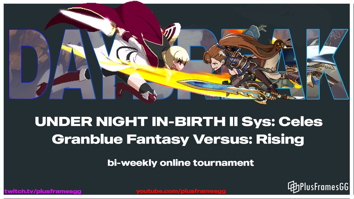TONIGHT Our NA Online Tournament Series 🌆DAYBREAK 🌃will host #UNI2 at 6 PM PST!

Registration: start.gg/DBMAY25
Matcherino: matcherino.com/t/uni2may25/ ($50 POT BONUS | CODES AVAILABLE)
Stream: twitch.tv/plusframesgg