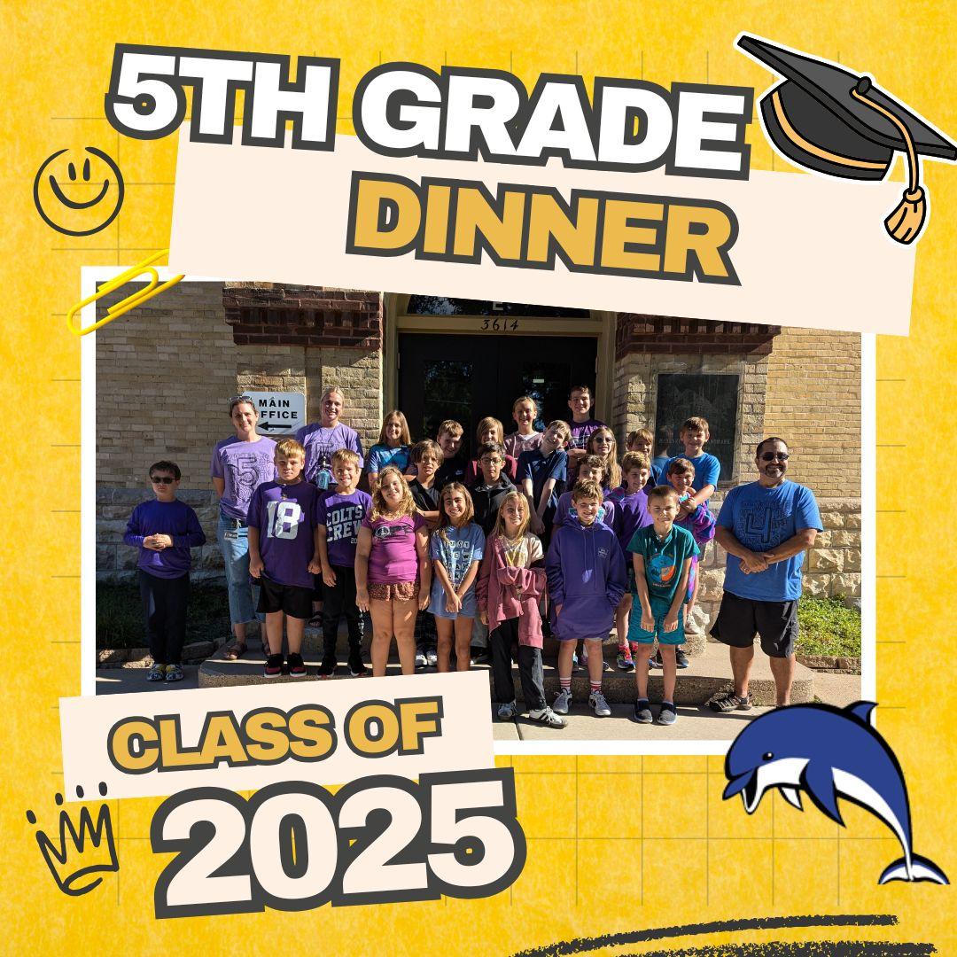 Landmark’s annual Fifth Grade Dinner will be held on Thursday, May 28th at 5:30pm in the Duker cafeteria. We are excited to honor our fifth graders and their parents! #lmdolphins #d15rocks