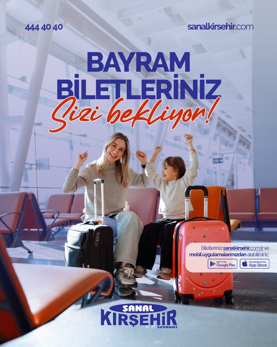 Bayram biletleriniz sizi bekliyor! 😊

Bayram biletlerinizi alın, sevdiklerinizle ayrı kalmayın.
Biletleriniz, web sitemiz ve mobil uygulamamızda.

444 40 40
sanalkirsehir.com

#kırşehir #şanalkırşehiryollarda #şanal #otobüsyolculuğu