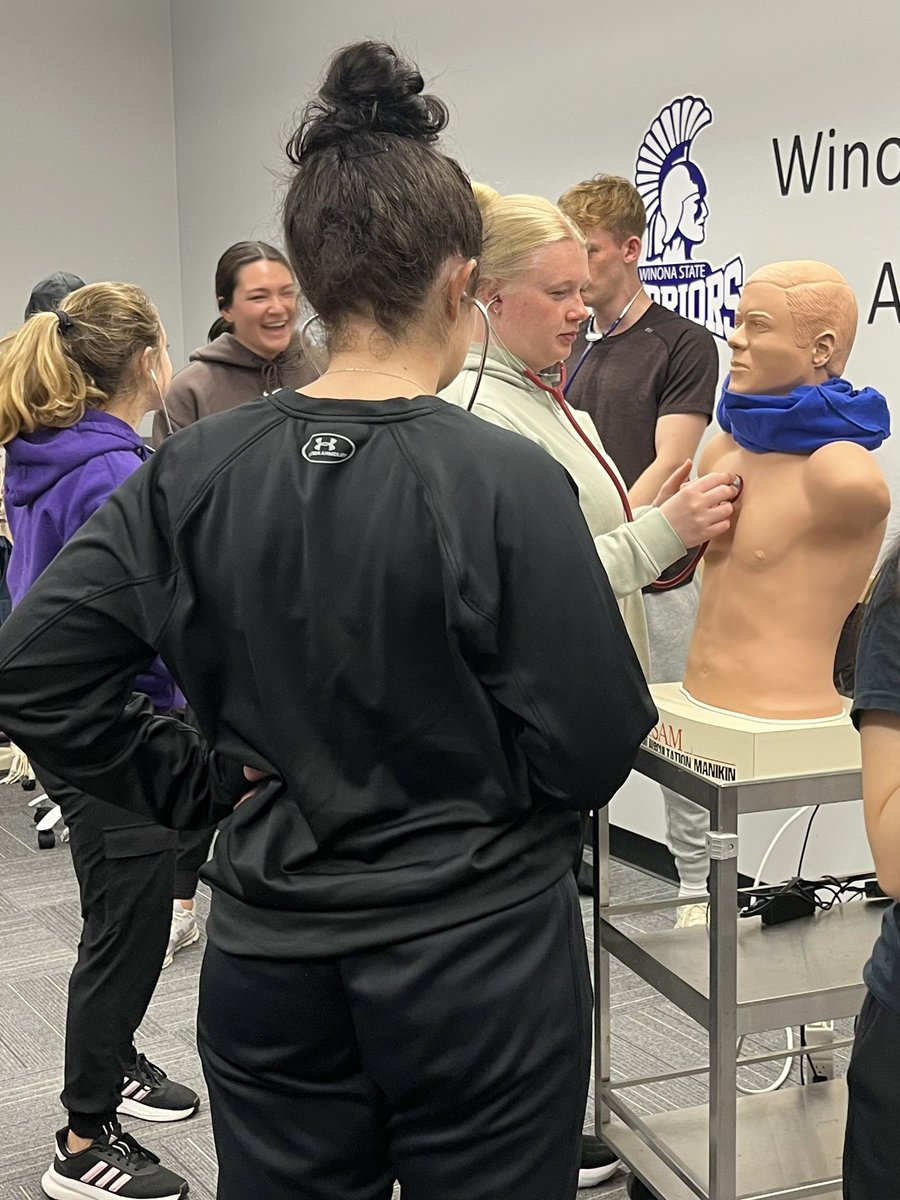 Thank you, Dr. Teresa Lee for teaching heart and lung sounds to our second year MSAT students! #collaboration #AT4ALL