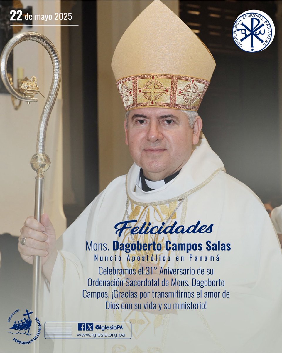 Celebramos el 31° Aniversario de su
Ordenación Sacerdotal de Mons. Dagoberto Campos. ¡Gracias por transmitirnos el amor de Dios con su vida y su ministerio!