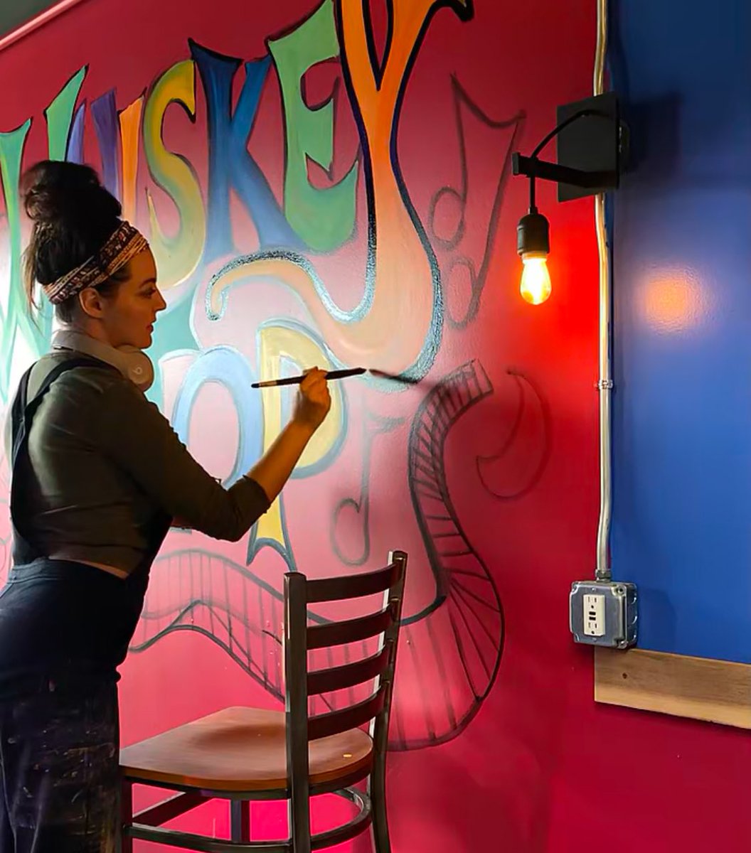 Started a mural. 
#mural #art #whiskey