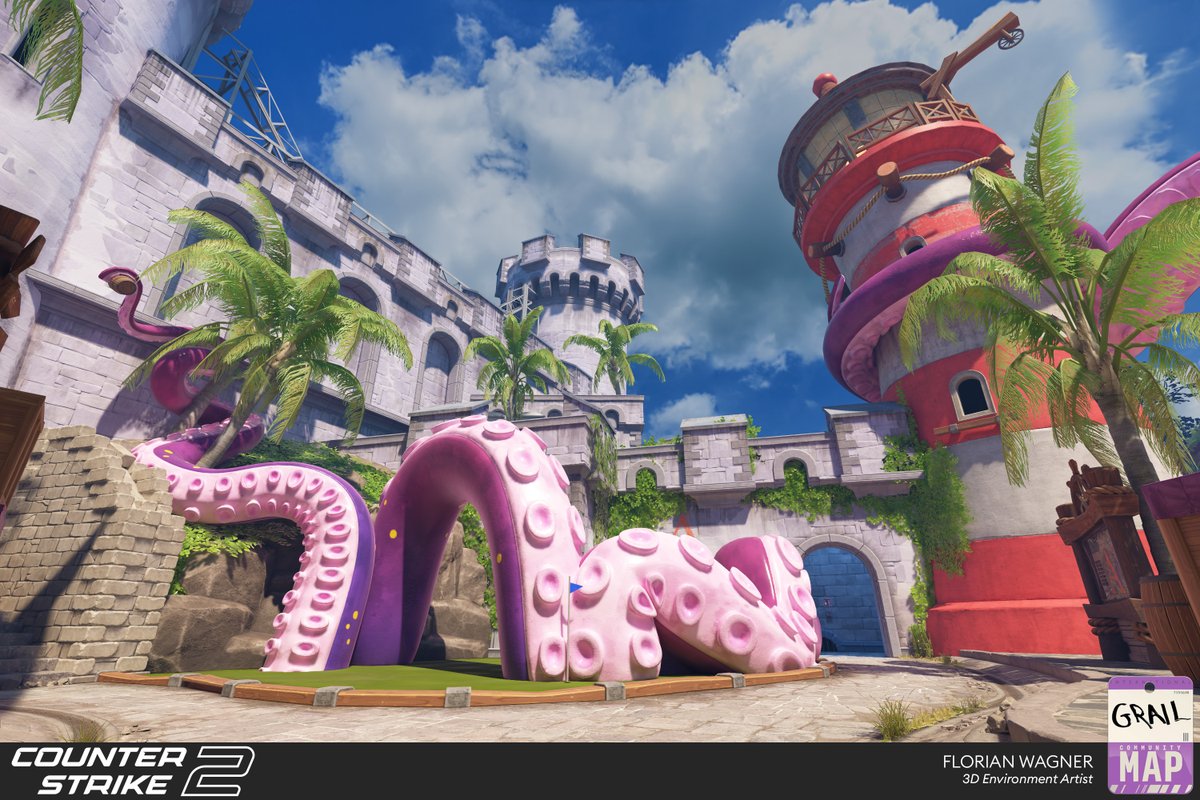 flowlee_art's tweet image. Finally found the time to make an ArtStation post showcasing some HQ screenshots from our Counter-Strike 2 map Grail that you can play in official rotation right now. 🩵
artstation.com/artwork/Jrz68D