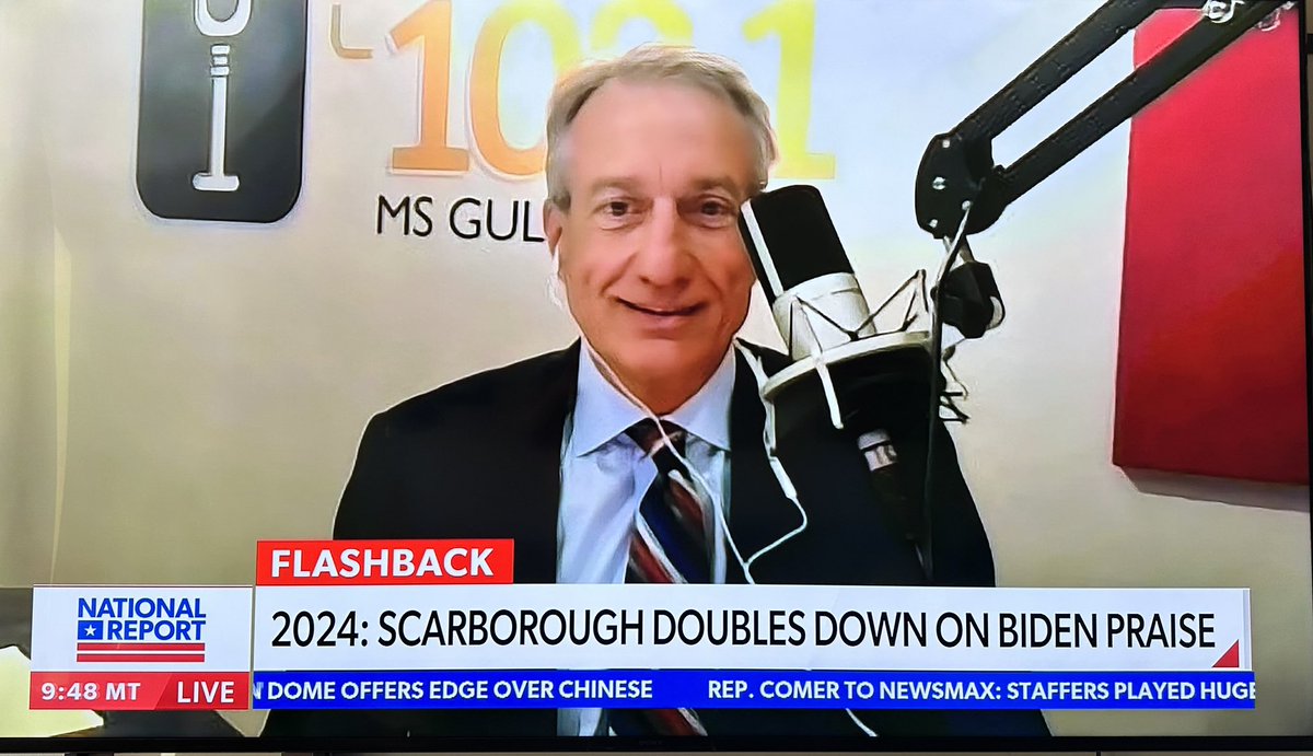 grgibert's tweet image. A rather spirited debate on Newsmax National Report this morning with former NY Democratic State Senator David Carlucci. Topic: Joe Scarborough’s doubling down on his “best Biden ever” comment in 2024.