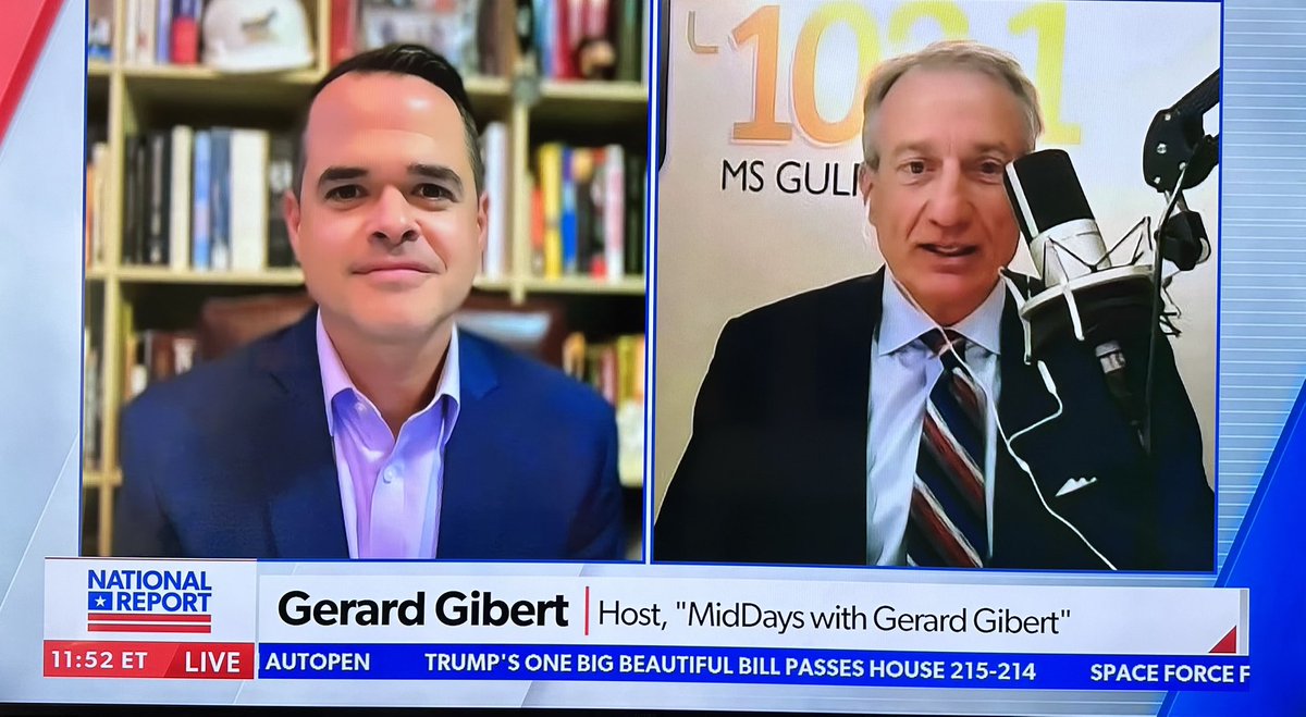 grgibert's tweet image. A rather spirited debate on Newsmax National Report this morning with former NY Democratic State Senator David Carlucci. Topic: Joe Scarborough’s doubling down on his “best Biden ever” comment in 2024.