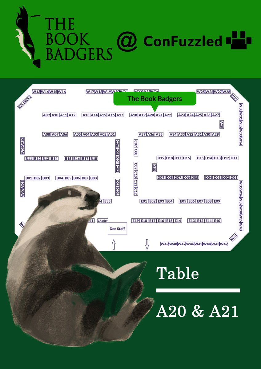The Book Badgers (@thebookbadgers) on Twitter photo Where to find us in the <a href="/cfconvention/">ConFuzzled</a> <a href="/CFzDealers/">CFz Dealers' Den</a> Dealers' Den.
We are there for all three days, tables A20 and A21.
Oh, and there are still a few hours to reserve your items. Check our website to see what's available Where to find us in the <a href="/cfconvention/">ConFuzzled</a> <a href="/CFzDealers/">CFz Dealers' Den</a> Dealers' Den.
We are there for all three days, tables A20 and A21.
Oh, and there are still a few hours to reserve your items. Check our website to see what's available